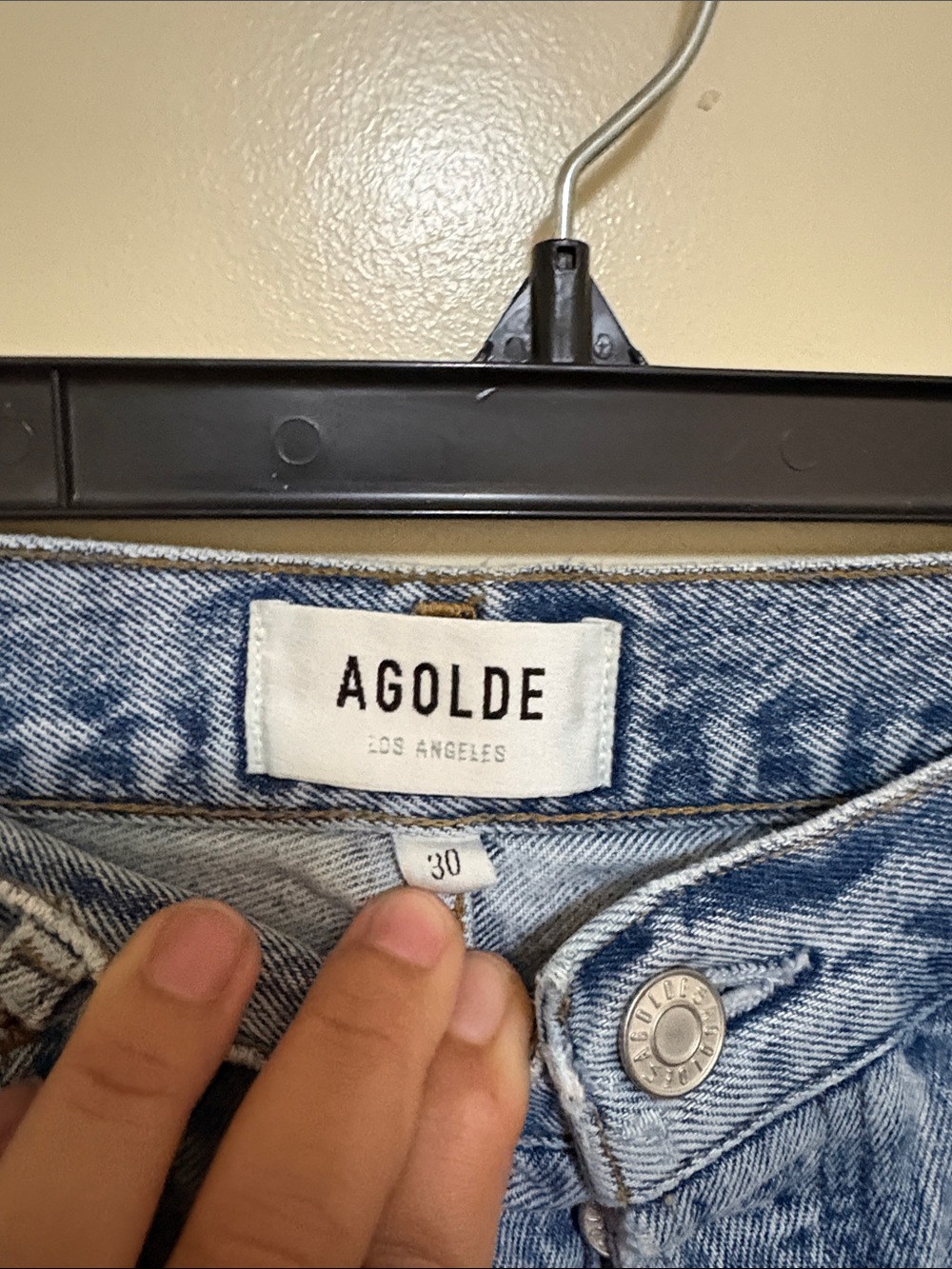 Agolde Light Wash High-Rise Straight Crop Jeans - Picture 3 of 7